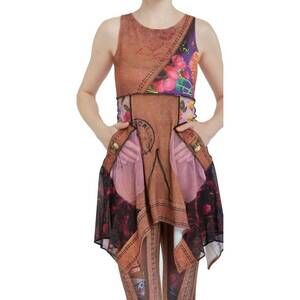 NEW IPNG let's go luggage illusion gypsy tunic in multi
